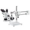 Amscope 3.5X-45X Trinocular Boom-Arm Stereo Microscope, 80-LED Ring Light, 5MP USB 3 C-mount Camera SM-4TX-80S-5M3